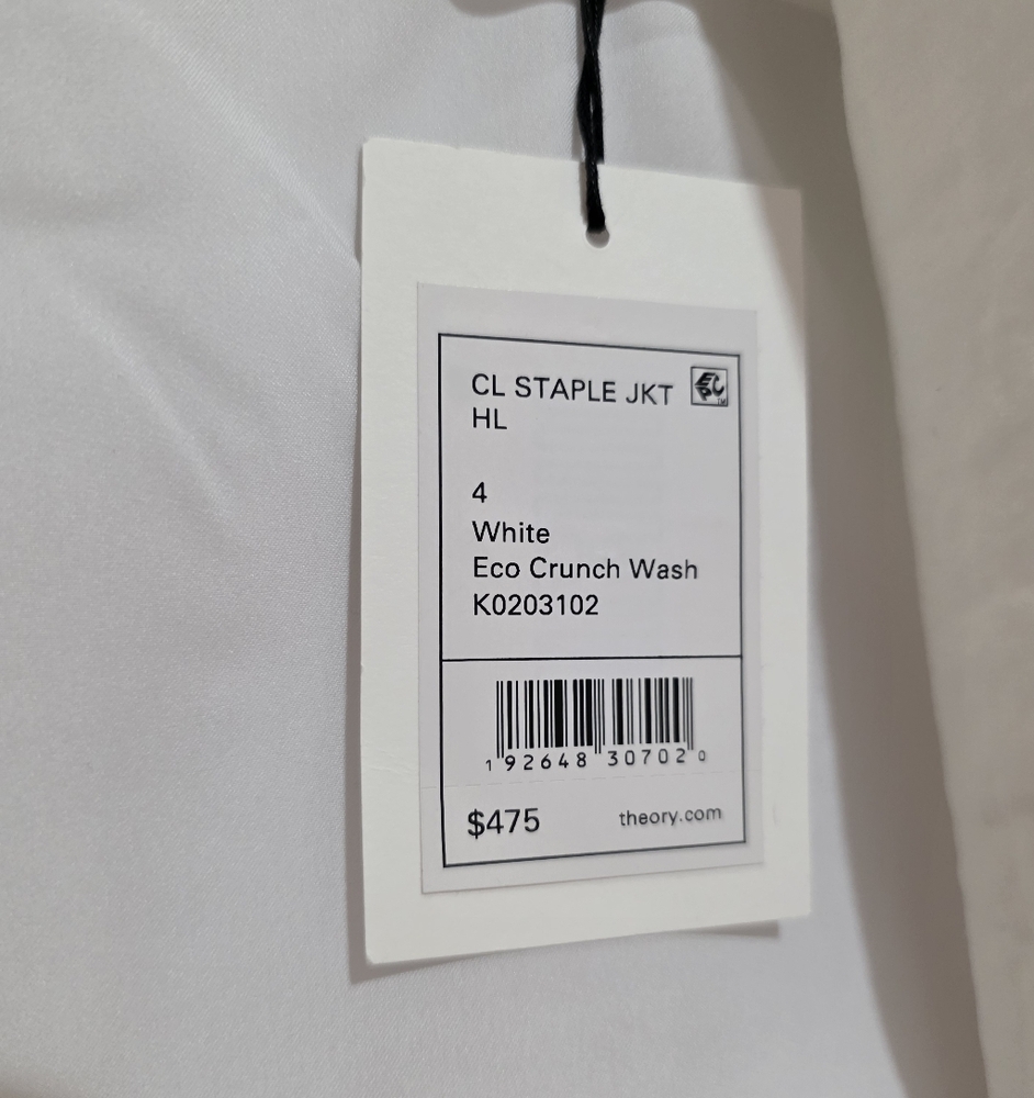 THEORY OPEN FRONT LINEN BLEND BLAZER SIZE 4 - Picture 7 of 8